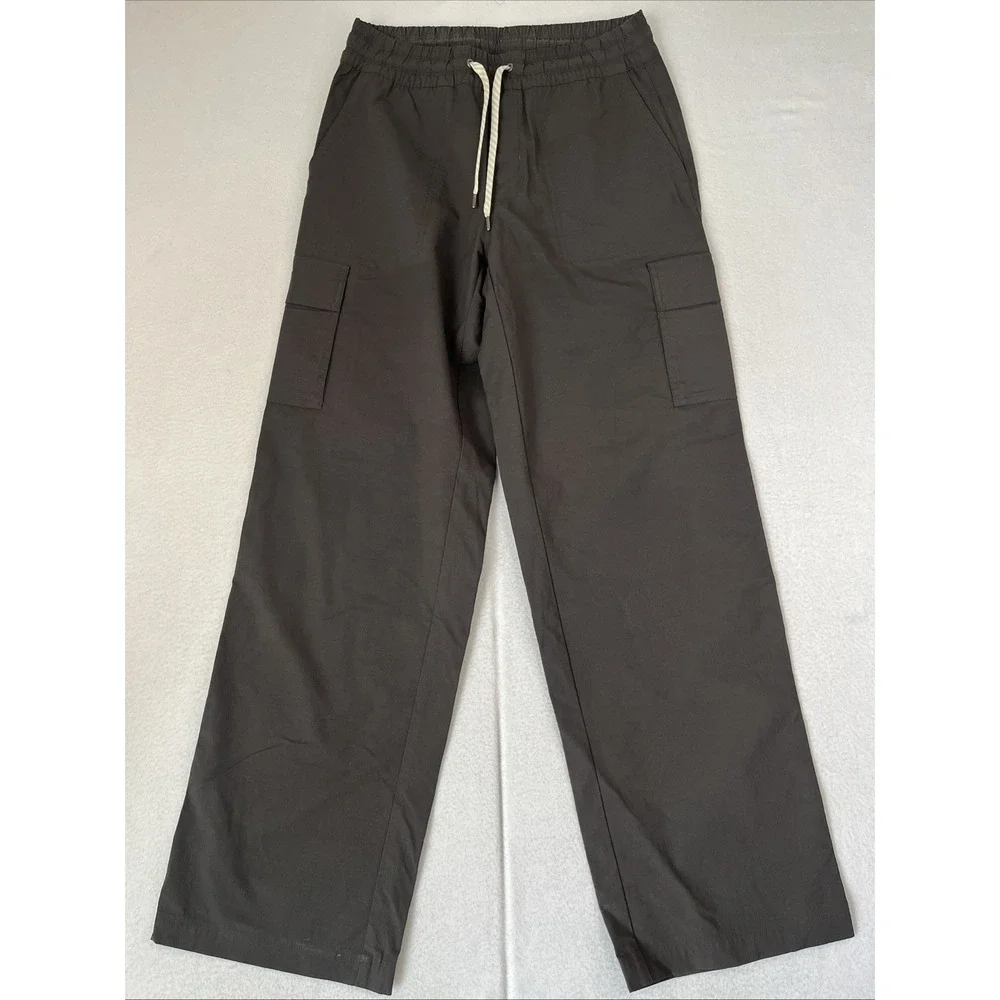 Vuori Birch Cargo Pants Womens S Vintage Black Stretch Drawstring Gorpcore - Picture 1 of 4